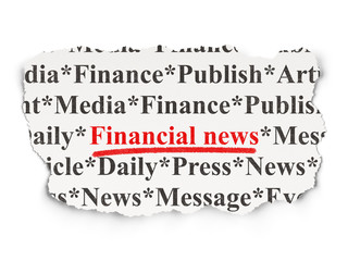 News concept: Financial News on Paper background