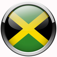 jamaica national flag gel metal button