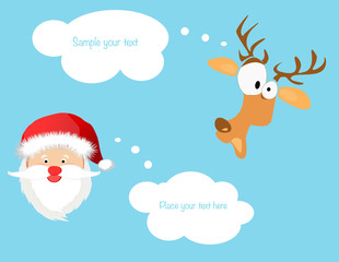 Greeting Christmas and New Year card