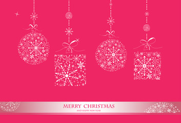 Merry Christmas and Happy New Year background