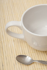 Coffee cup and spoon