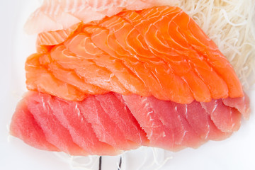 assorted sashimi from fresh market