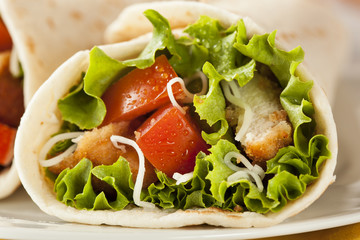 Breaded Chicken in a Tortilla Wrap