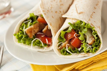 Breaded Chicken in a Tortilla Wrap