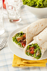 Breaded Chicken in a Tortilla Wrap