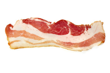 Bacon on white background