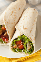 Breaded Chicken in a Tortilla Wrap