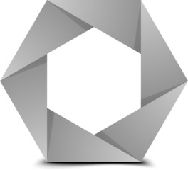 Hexagon folded figure