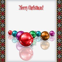 abstract celebration greeting with Christmas decorations