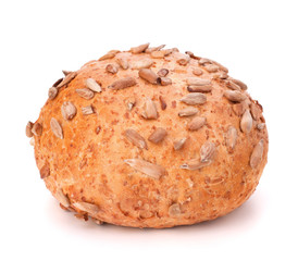 Round sandwich bun with sunflower seeds