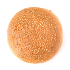Round sandwich bun with sesame seeds