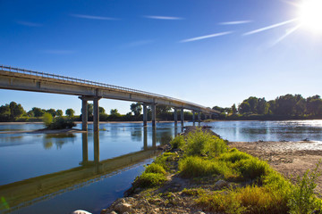 Drava river bridge in Podravina