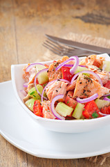 Salad Sheppard c Norwegian salmon