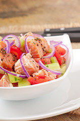 Salad Sheppard c Norwegian salmon