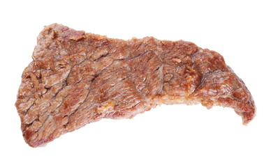 Delicious beef steak isolated on white background