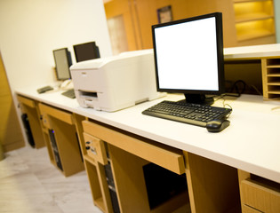 Empty nurses station