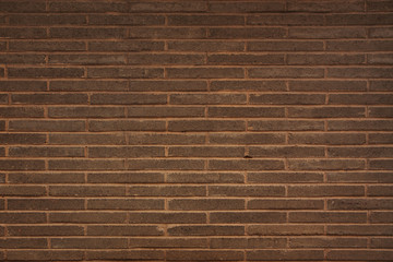 Brick wall, built of flat bricks