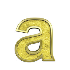 Lower case letter from gold cast alphabet set