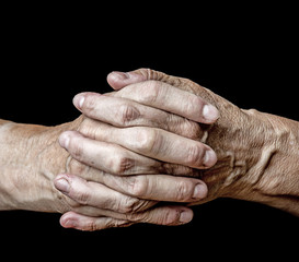 Fototapeta premium old senior hands