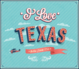 Vintage greeting card from Texas - USA. - 56828429