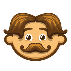 Smiling Man with mustache - 56828600