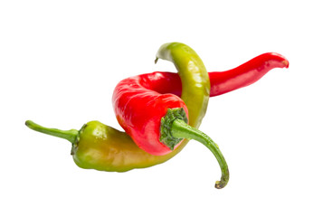 Chili peppers.Isolated.