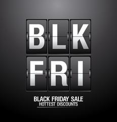 Black friday sale, analog flip clock design.