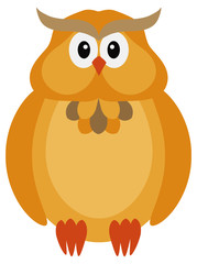 Halloween Fall Color Owl Vector Illustration