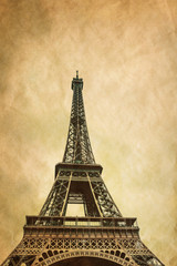 retro style Eiffel Tower