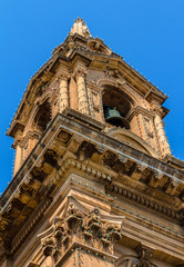 Fototapeta premium Detail of the tower of Saint Publius church in Floriana, Malta
