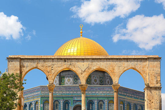 Dome of the Rock mosque in Jerusalem, Israel.