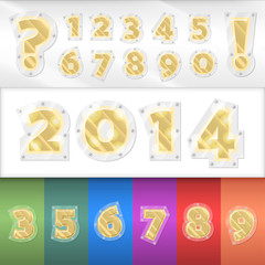 Vector alphabet golden numbers