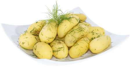 Naklejka na ściany i meble Boiled Potatoes (on white)