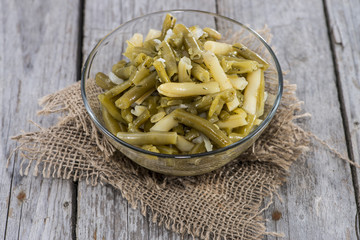 Portion of Green Beans salad