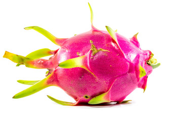 Dragon Fruit isolated against white background.