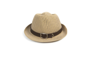 Brown hat isolated on a white background