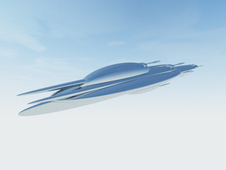 Fototapeta na wymiar Illustration of a UFO Spacecraft