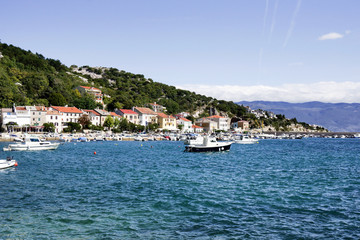 Fototapeta na wymiar View on the island Krk in the Adriatic Sea