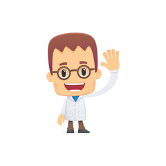 scientist. in various poses for use in advertising,