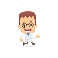 scientist. in various poses for use in advertising,