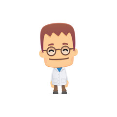 scientist. in various poses for use in advertising,