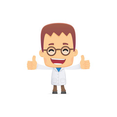 scientist. in various poses for use in advertising,