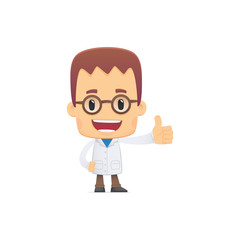 scientist. in various poses for use in advertising,