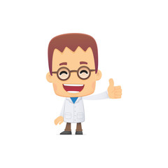 scientist. in various poses for use in advertising,