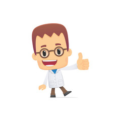 scientist. in various poses for use in advertising,