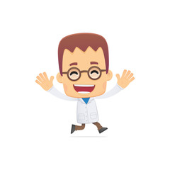 scientist. in various poses for use in advertising,