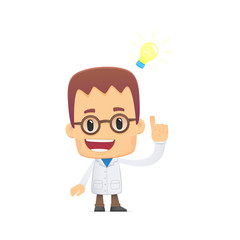 scientist. in various poses for use in advertising,