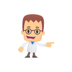 scientist. in various poses for use in advertising,