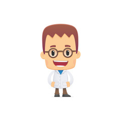 scientist. in various poses for use in advertising,