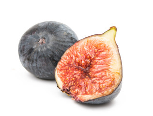ripe fresh figs isolated